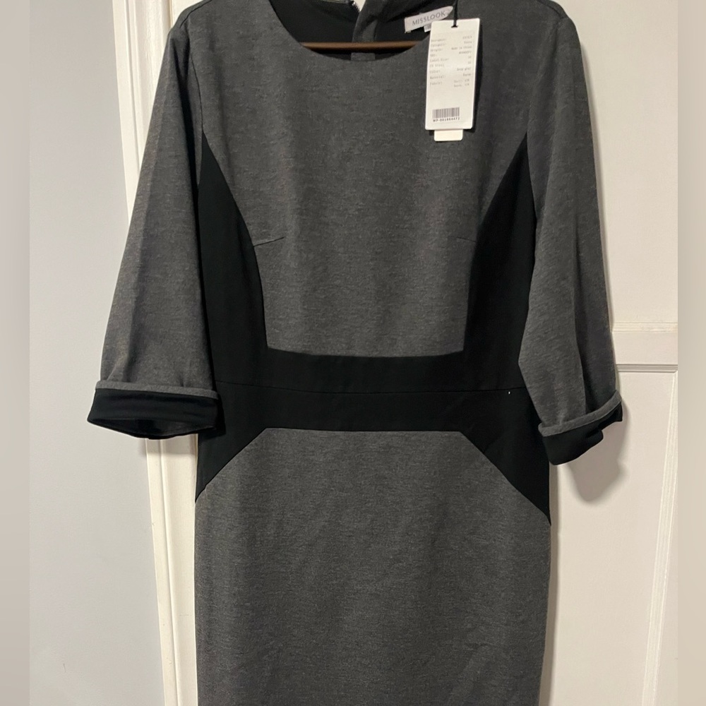 Grey and black dress